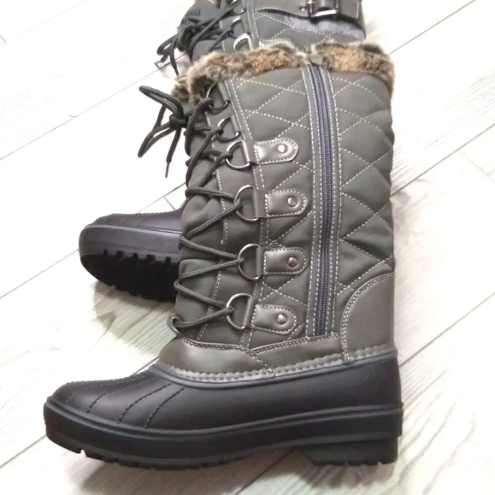 (S-PA291) DREAM PAIRS Women's  Calf Winter Snow Boots Sz 6